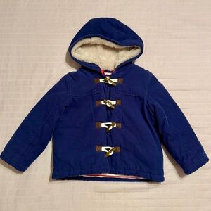 Baby Boden Paddington bear indigo corduroy puffer